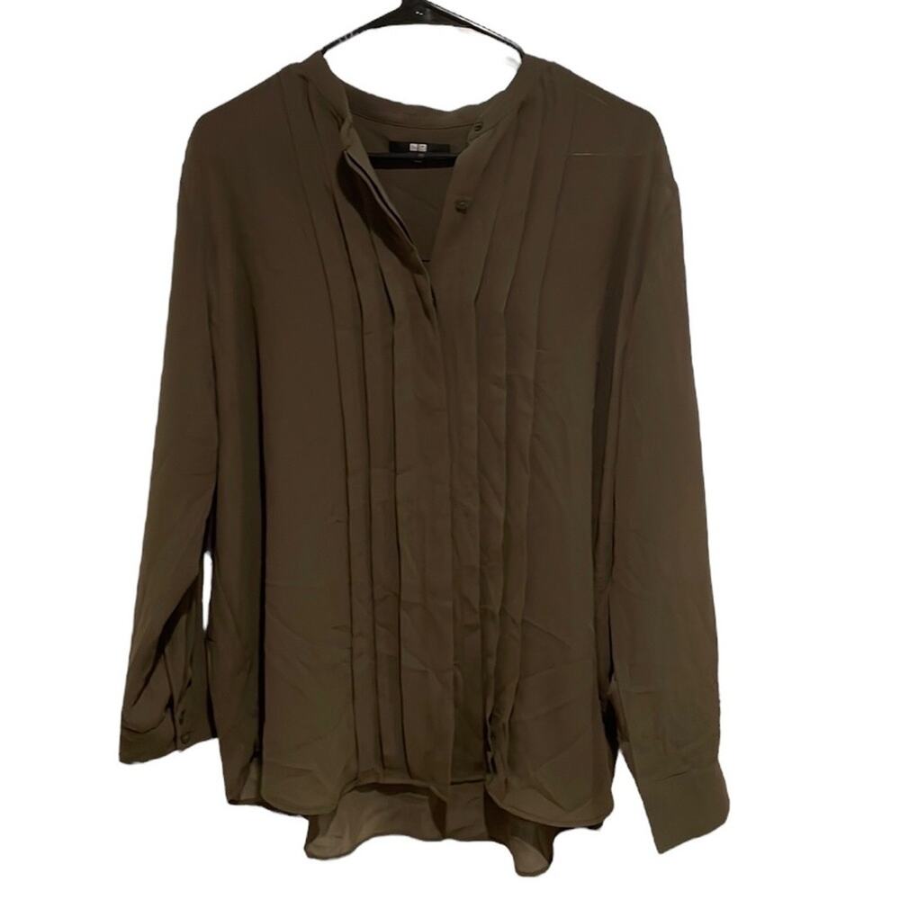 Uniqlo forest green button down XL